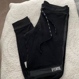 VS Pink joggers with PINK bling on the one leg